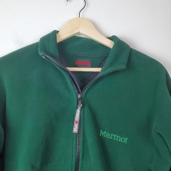 Marmot Women's Small Fleece Jacket Green Black - Picture 10 of 15